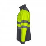 VL HESTIA. Casaco bicolor soft shell (280g/m&sup2;), em poli&eacute;ster (96%) e elastano (4%) - Cinzento/Amarelo