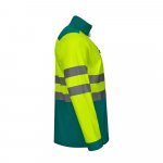 VL HESTIA. Casaco bicolor soft shell (280g/m&sup2;), em poli&eacute;ster (96%) e elastano (4%) - Verde/Amarelo