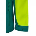 VL HESTIA. Casaco bicolor soft shell (280g/m&sup2;), em poli&eacute;ster (96%) e elastano (4%) - Verde/Amarelo