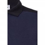 VL VELES. Polo piqu&eacute; stretch bicolor (200g/m&sup2;) de manga curta, em poli&eacute;ster (96%) e elastano (4%) - Azul
