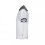 VL VELES. Polo piqu&eacute; stretch bicolor (200g/m&sup2;) de manga curta, em poli&eacute;ster (96%) e elastano (4%) - Branco