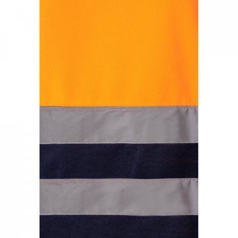 VL THOR LARGE. Felpa bicolore (300g/m&sup2;) in pile di poliestere (100%) - Blu scuro/Arancione