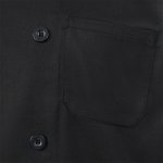 VL BACO. Jaleca de cozinha (190 g/m&sup2;) de manga comprida - Preto