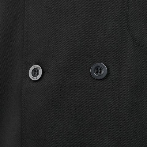 VL BACO. Jaleca de cozinha (190 g/m&sup2;) de manga comprida - Preto