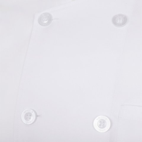 VL BACO. Jaleca de cozinha (190 g/m&sup2;) de manga comprida - Branco