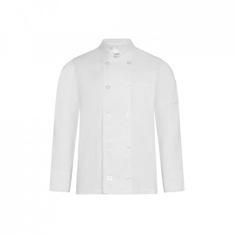 VL BACO. Jaleca de cozinha (190 g/m&sup2;) de manga comprida - Branco