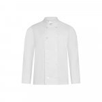 VL BACO. Jaleca de cozinha (190 g/m&sup2;) de manga comprida - Branco