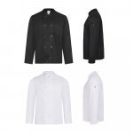 VL BACO. Jaleca de cozinha (190 g/m&sup2;) de manga comprida