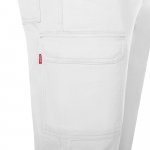 VL HERMES. Pantaloni din bumbac (35%) și poliester (65%) cu mai multe buzunare (190 g/m&sup2;) - Alb