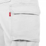 VL HERMES. Pantaloni din bumbac (35%) și poliester (65%) cu mai multe buzunare (190 g/m&sup2;) - Alb