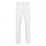 VL HERMES. Pantaloni din bumbac (35%) și poliester (65%) cu mai multe buzunare (190 g/m&sup2;) - Alb