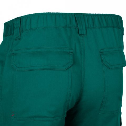 VL HERMES. Pantaloni din bumbac (35%) și poliester (65%) cu mai multe buzunare (190 g/m&sup2;) - Verde