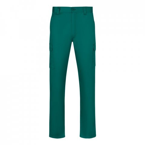 VL HERMES. Pantaloni din bumbac (35%) și poliester (65%) cu mai multe buzunare (190 g/m&sup2;) - Verde