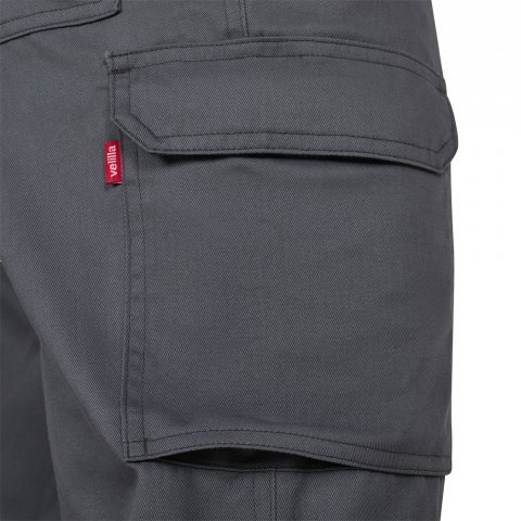 VL HERMES. Pantaloni din bumbac (35%) și poliester (65%) cu mai multe buzunare (190 g/m&sup2;) - Gri