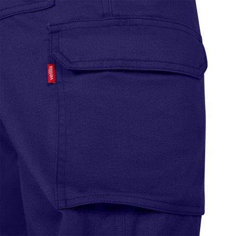 VL HERMES. Pantaloni din bumbac (35%) și poliester (65%) cu mai multe buzunare (190 g/m&sup2;) - Albastru Royal