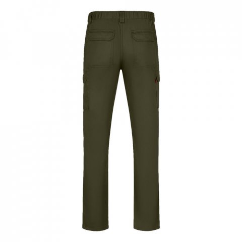 VL HERMES. Pantaloni din bumbac (35%) și poliester (65%) cu mai multe buzunare (190 g/m&sup2;) - Verde armată