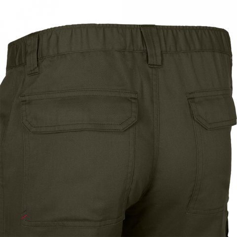 VL HERMES. Pantaloni din bumbac (35%) și poliester (65%) cu mai multe buzunare (190 g/m&sup2;) - Verde armată