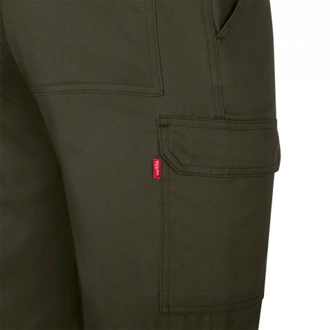 VL HERMES. Pantaloni din bumbac (35%) și poliester (65%) cu mai multe buzunare (190 g/m&sup2;) - Verde armată