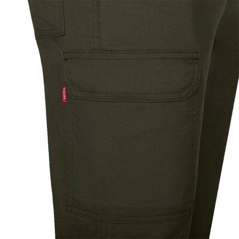 VL HERMES. Pantaloni din bumbac (35%) și poliester (65%) cu mai multe buzunare (190 g/m&sup2;) - Verde armată