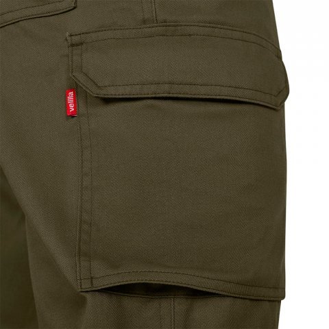 VL HERMES. Pantaloni din bumbac (35%) și poliester (65%) cu mai multe buzunare (190 g/m&sup2;) - Verde armată