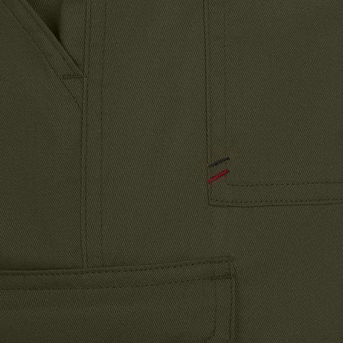 VL HERMES. Pantaloni din bumbac (35%) și poliester (65%) cu mai multe buzunare (190 g/m&sup2;) - Verde armată