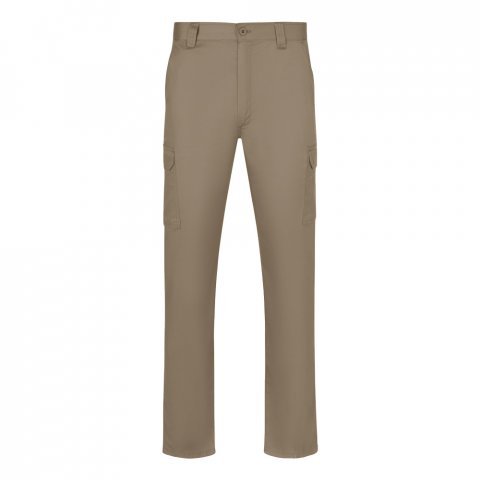 VL HERMES. Pantaloni din bumbac (35%) și poliester (65%) cu mai multe buzunare (190 g/m&sup2;) - Natural deschis