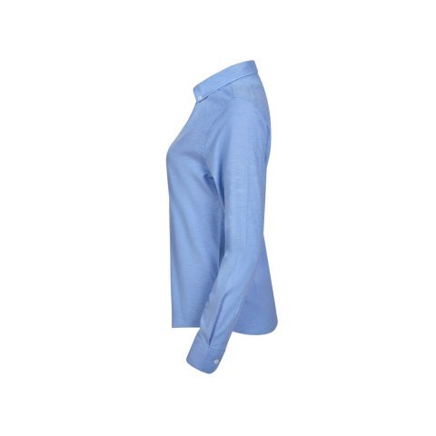 VL PRITHVI WOMEN. Oxford overhemd (180 g/m&sup2;) voor dames, gemaakt van katoen (50%), polyester (45%) en elastaan ​​(5%) - Blauw
