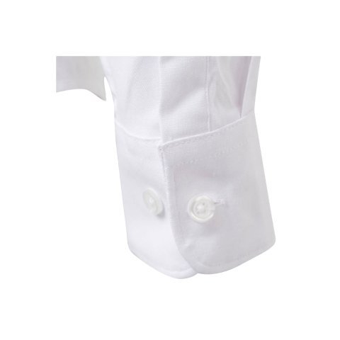 VL PRITHVI WOMEN. Oxford overhemd (180 g/m&sup2;) voor dames, gemaakt van katoen (50%), polyester (45%) en elastaan ​​(5%) - Wit