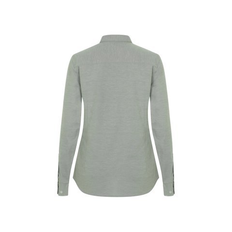 VL PRITHVI WOMEN. Oxford overhemd (180 g/m&sup2;) voor dames, gemaakt van katoen (50%), polyester (45%) en elastaan ​​(5%) - Groen