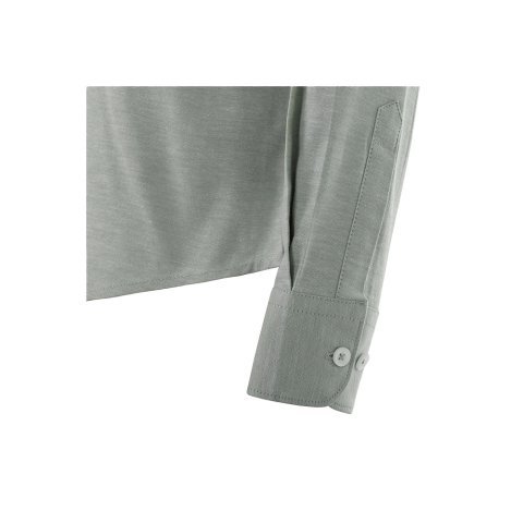 VL PRITHVI WOMEN. Oxford overhemd (180 g/m&sup2;) voor dames, gemaakt van katoen (50%), polyester (45%) en elastaan ​​(5%) - Groen