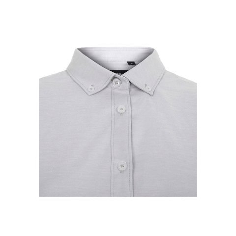 VL PRITHVI WOMEN. Oxford overhemd (180 g/m&sup2;) voor dames, gemaakt van katoen (50%), polyester (45%) en elastaan ​​(5%) - Licht grijs