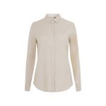 VL PRITHVI WOMEN. Oxford overhemd (180 g/m&sup2;) voor dames, gemaakt van katoen (50%), polyester (45%) en elastaan ​​(5%) - Ecru