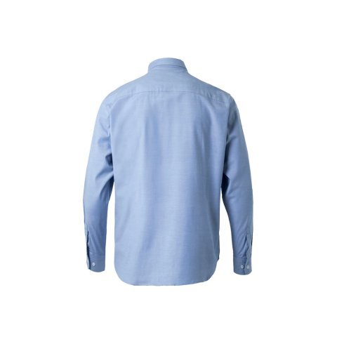 VL PRITHVI MAN. Hemd Oxford (180 g/m&sup2;) f&uuml;r Herren, aus Baumwolle (50 %), Polyester (45 %) und Elasthan (5 %) - Blau