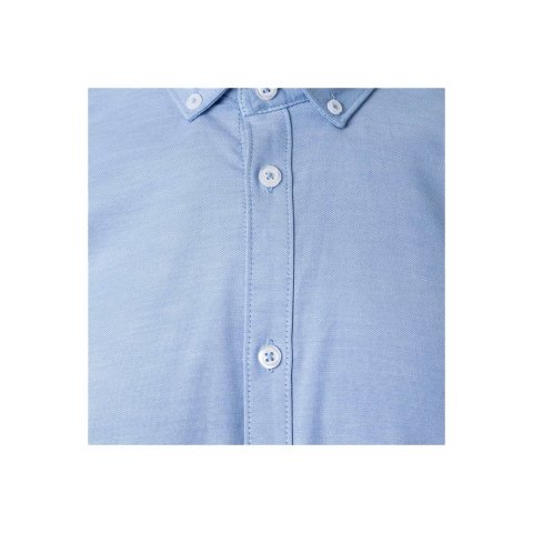 VL PRITHVI MAN. Hemd Oxford (180 g/m&sup2;) f&uuml;r Herren, aus Baumwolle (50 %), Polyester (45 %) und Elasthan (5 %) - Blau
