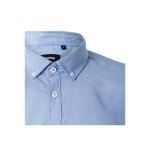 VL PRITHVI MAN. Hemd Oxford (180 g/m&sup2;) f&uuml;r Herren, aus Baumwolle (50 %), Polyester (45 %) und Elasthan (5 %) - Blau