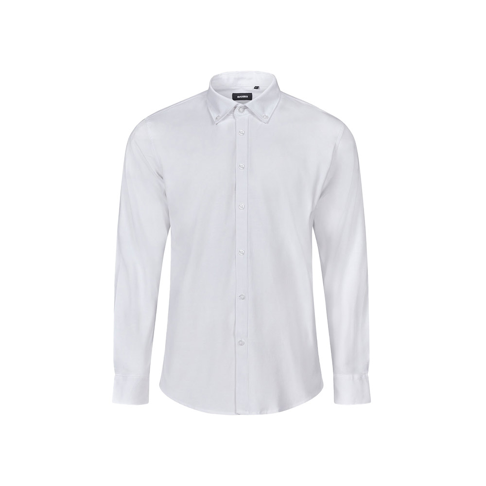 VL PRITHVI MAN. Camicia Oxford da uomo (180 g/m²) in cotone (50%), poliestere (45%) ed elastan (5%)