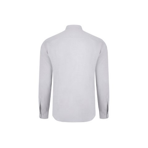 VL PRITHVI MAN. Hemd Oxford (180 g/m&sup2;) f&uuml;r Herren, aus Baumwolle (50 %), Polyester (45 %) und Elasthan (5 %) - Hellgrau