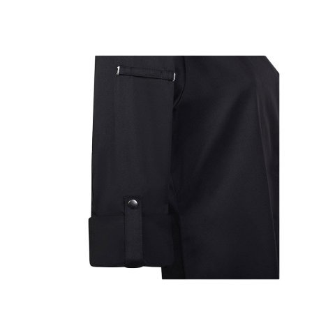 VL THOTH. Giacca da cucina da donna (190 g/m&sup2;), realizzata in cotone (35%) e poliestere riciclato (65%) - Nero