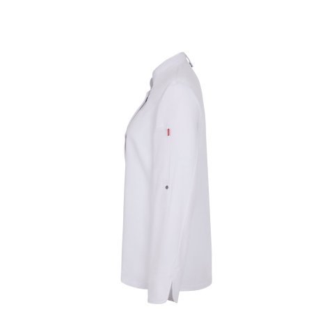VL THOTH. Giacca da cucina da donna (190 g/m&sup2;), realizzata in cotone (35%) e poliestere riciclato (65%) - Bianco
