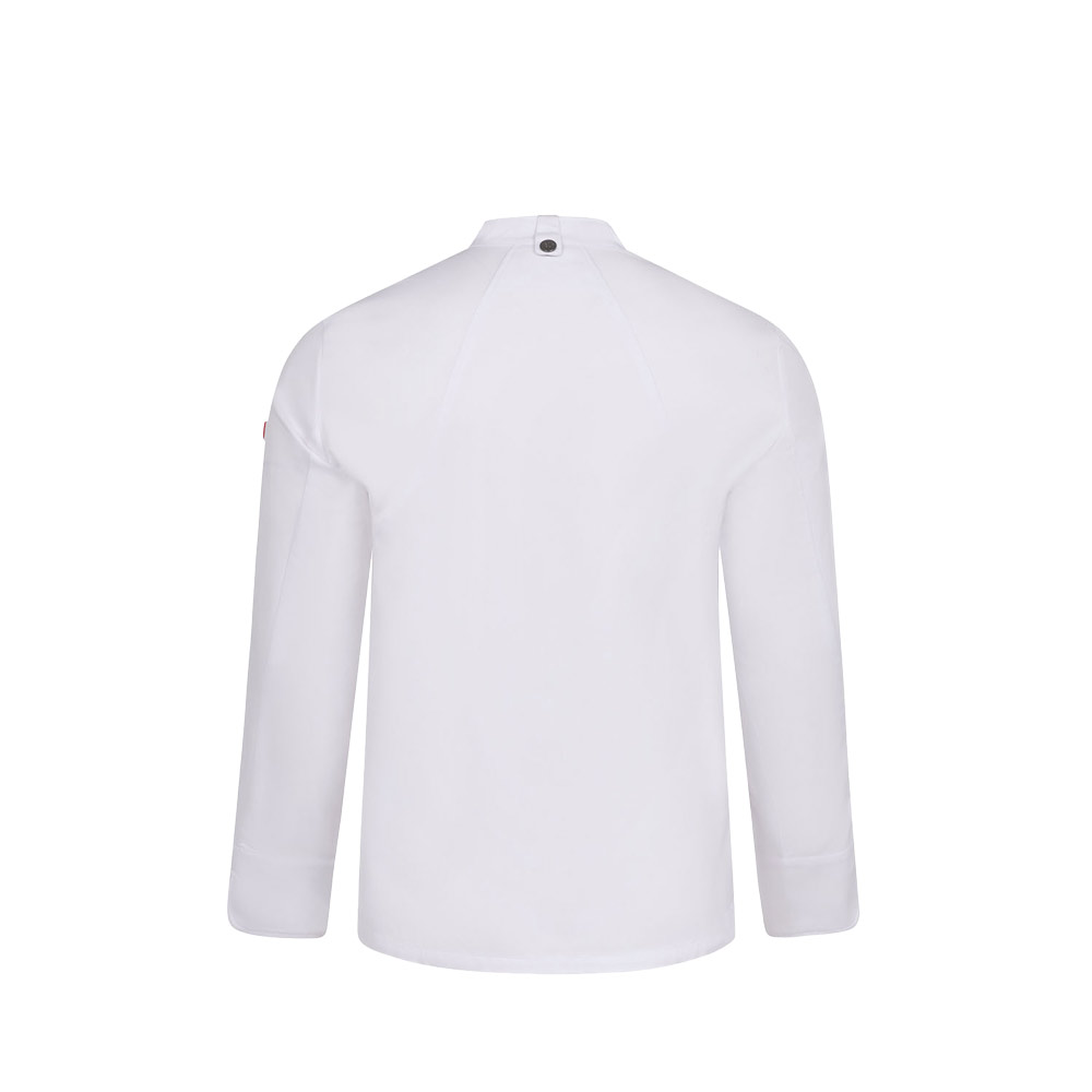 VL AGNI. Giacca da cucina unisex (190 g/m²), realizzata in cotone (35%) e poliestere riciclato (65%)