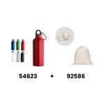 RE-LANDSCAPE M. Borraccia in alluminio riciclato (100% rAL) con moschettone 530 mL