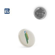 Button P'IN 1. Pin's rond avec &eacute;pingle
