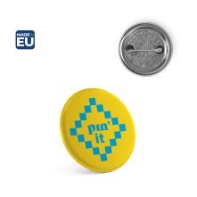 Button P'IN 3. Pin's rond avec &eacute;pingle