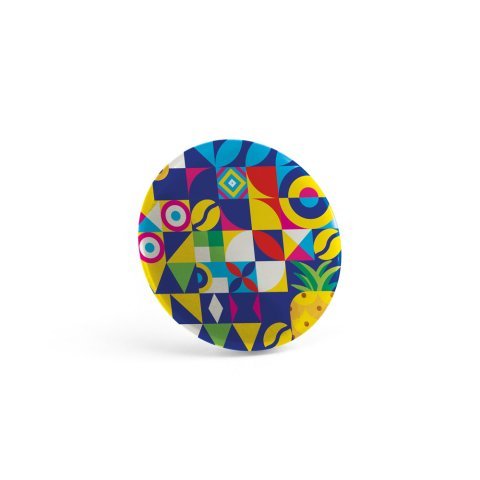 Button P'IN 7. Button P'IN 7. Pin redondo com &iacute;man - Preto