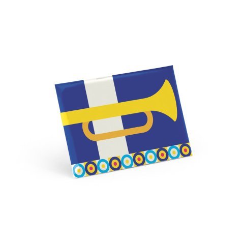 Button P'IN 14. Button P'IN 14. Vandret rektangul&aelig;rt knappen&aring;l - 300 - Sort