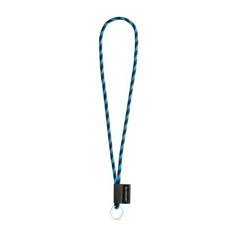 Lanyard TUBE Long (&Oslash; 7 mm). Available in 24 standard colors and fully customizable - Black/Royal blue