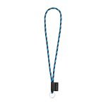 Lanyard TUBE Long (&Oslash; 7 mm). Available in 24 standard colors and fully customizable - Black/Royal blue