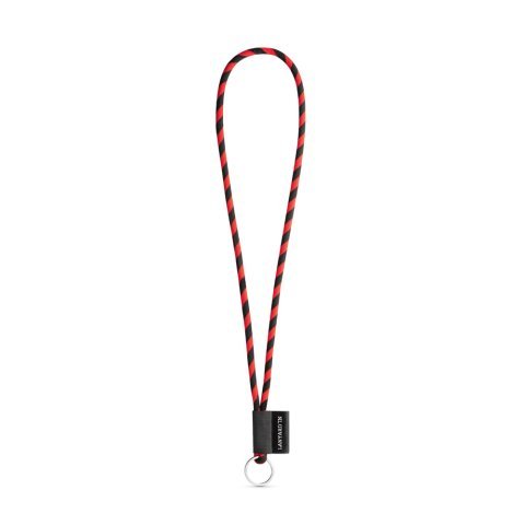 Lanyard TUBE Long (&Oslash; 7 mm). Available in 24 standard colors and fully customizable - Black/Red