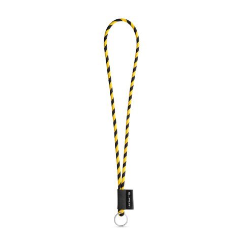 Lanyard TUBE Long (&Oslash; 7 mm). Available in 24 standard colors and fully customizable - Black/Yellow