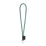 Lanyard TUBE Long (&Oslash; 7 mm). Available in 24 standard colors and fully customizable - Black/Green